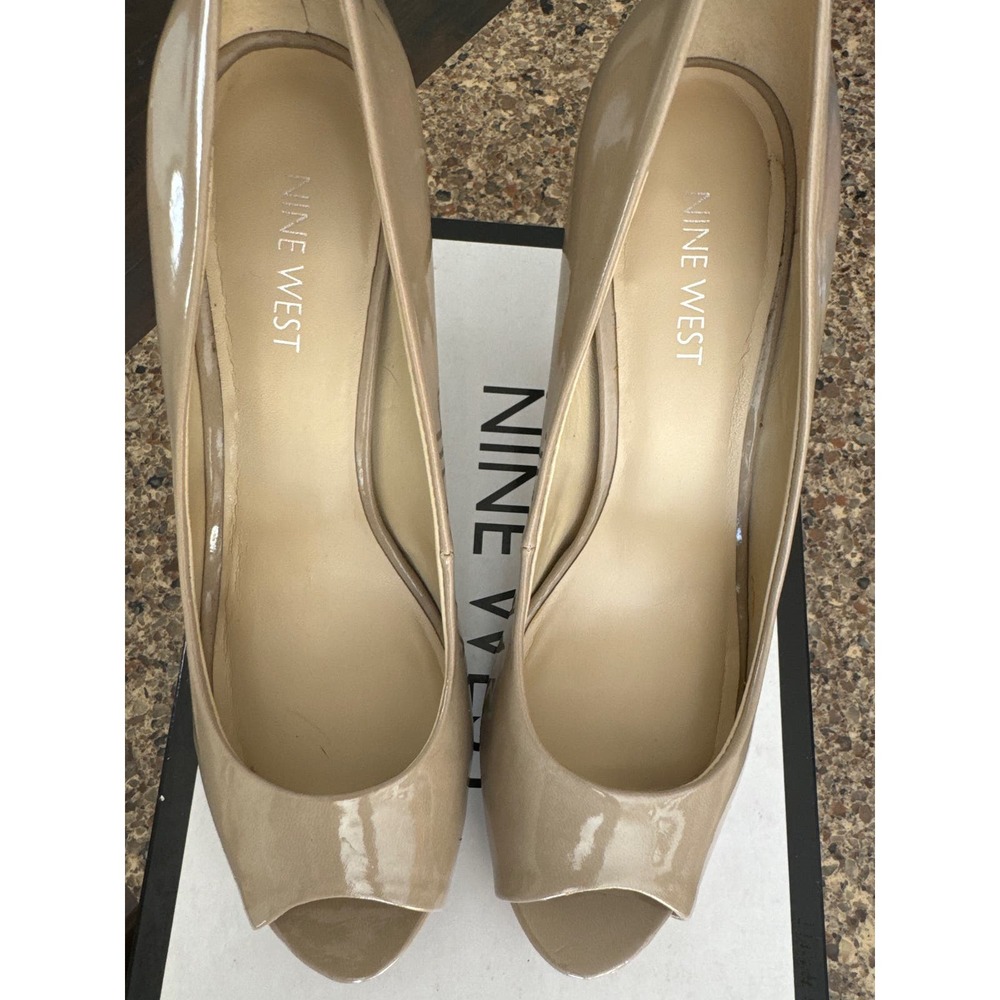 Nine West Women’s peep toe patent leather Size 7 - Picture 7 of 8